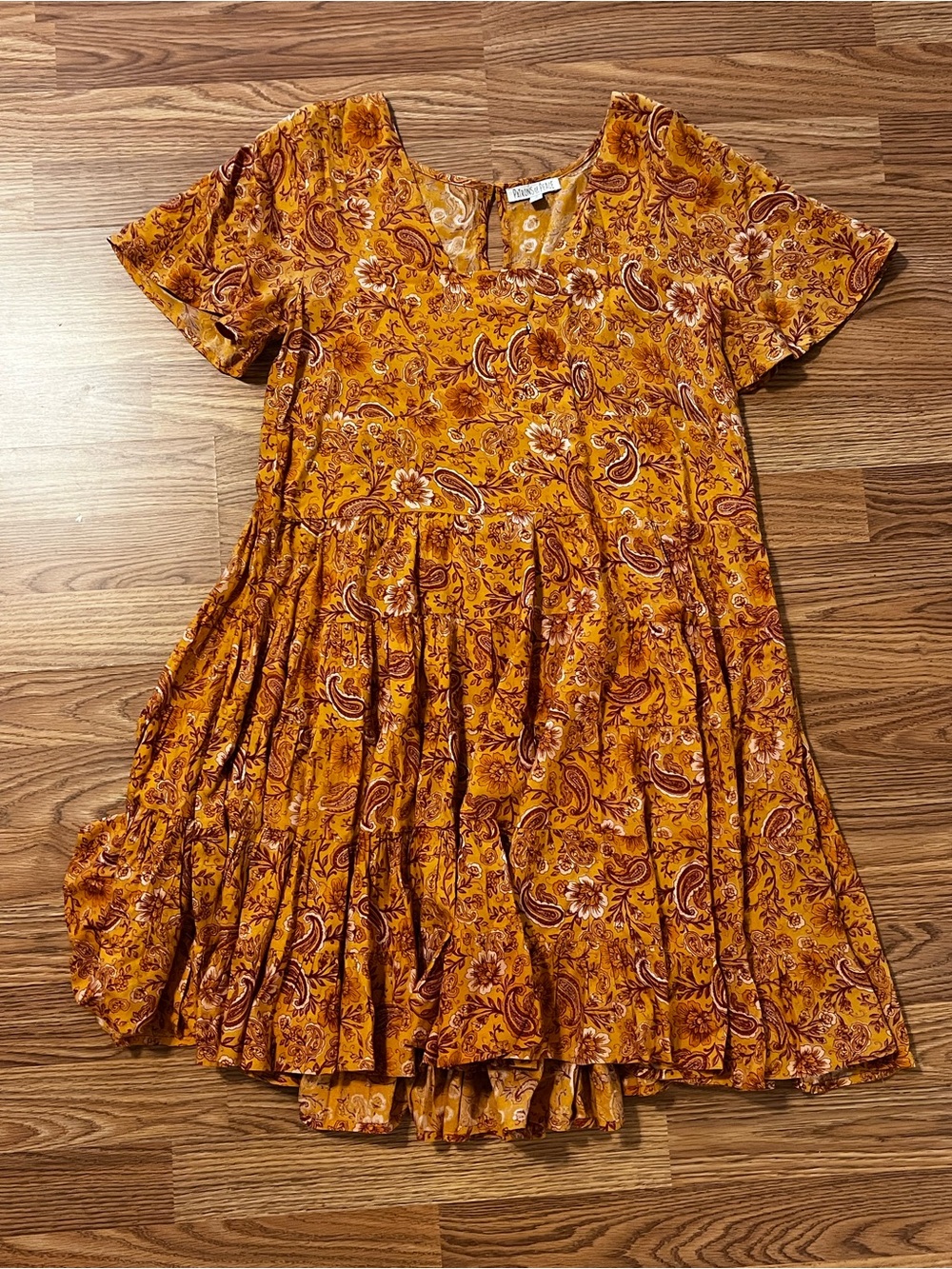 Patrons of Peace Floral Paisley Tiered Dress - Small